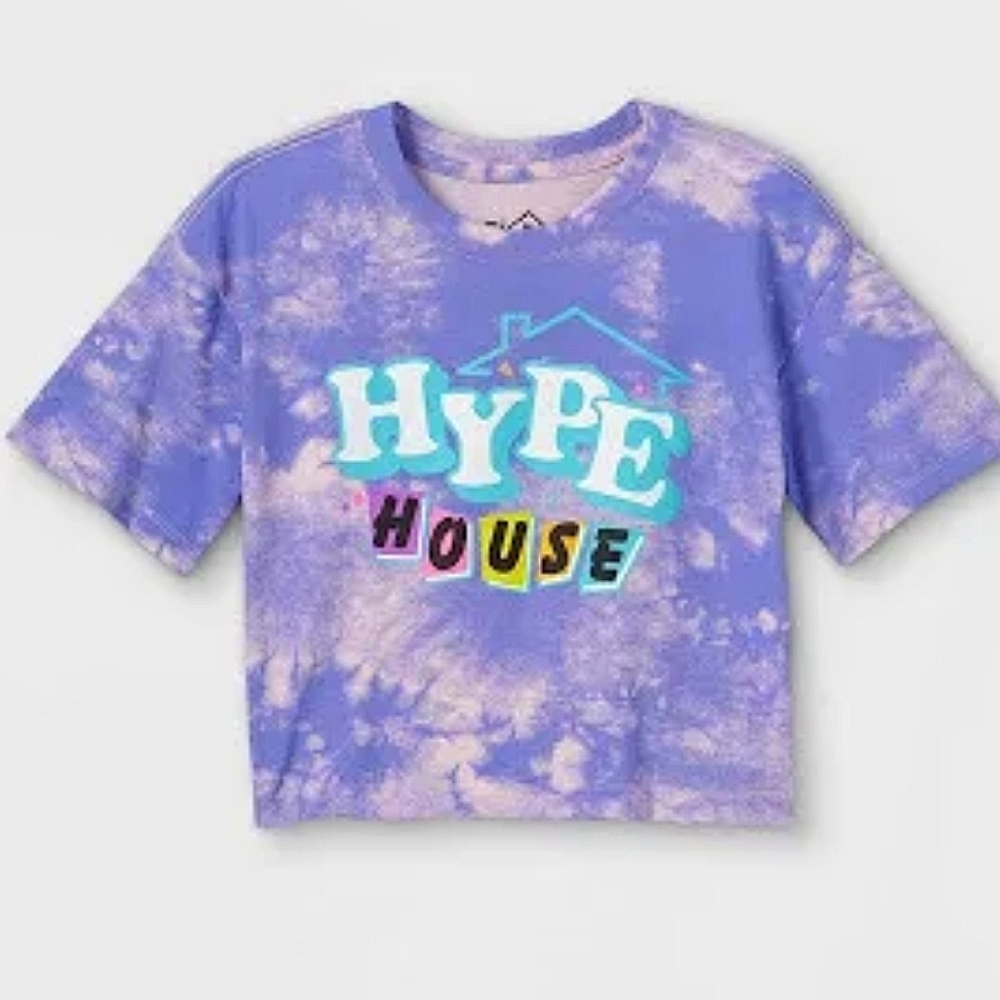 Hype House Graphic Logo Tie-Dye T-Shirt Purple XL 💜🎉
